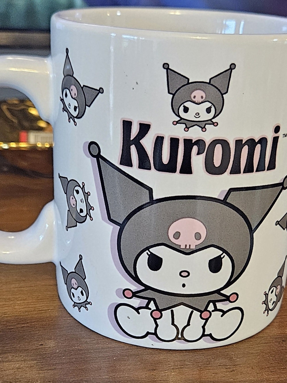 Sanrio Kuromi White Ceramic Character Mug with Pink and Black Accents